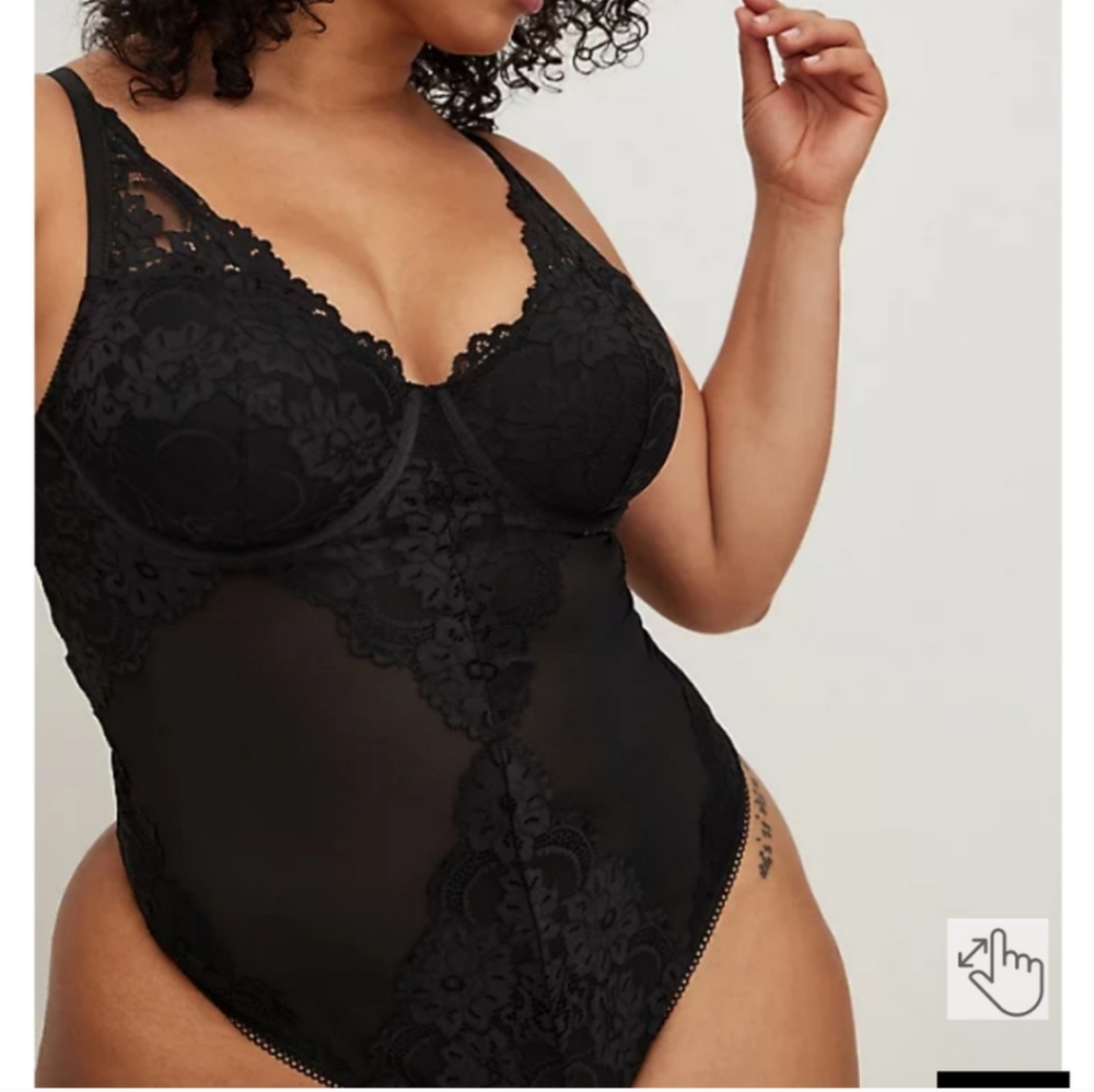 Torrid Black Lace Bodysuit